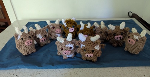 Ten tiny cows